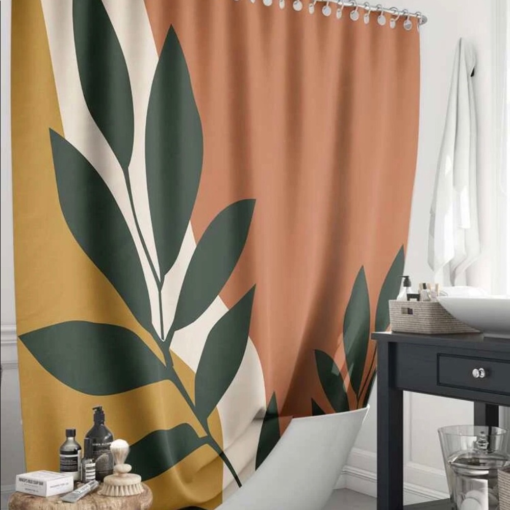 Leaf shower curtain
